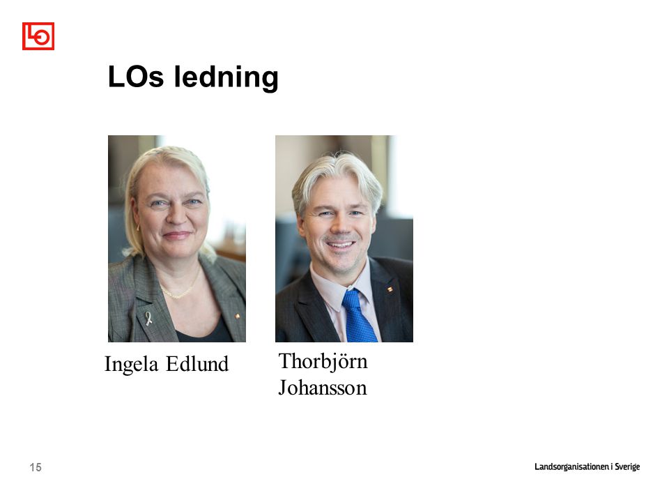 LOs ledning Ingela Edlund Thorbjörn Johansson