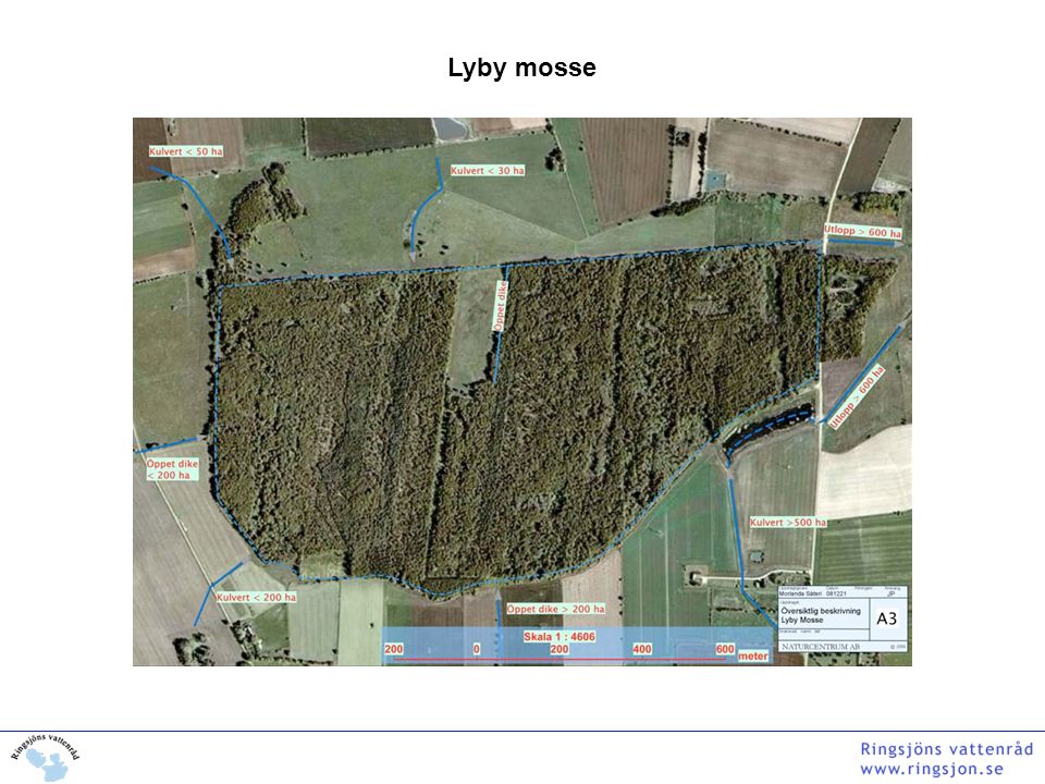 Lyby mosse 1400 ha mark varav 90 % utgörs av jordbruksmark