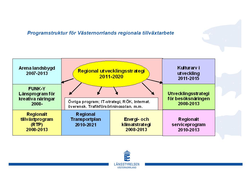 Programstruktur för Västernorrlands regionala tillväxtarbete