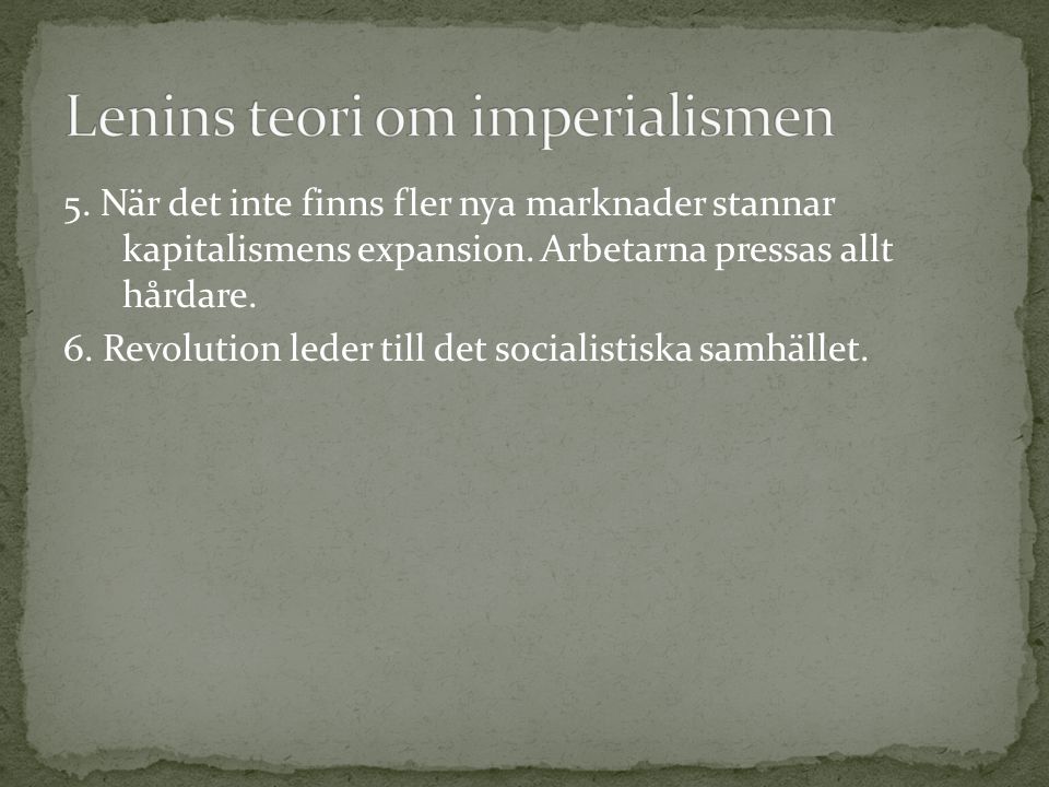Lenins teori om imperialismen