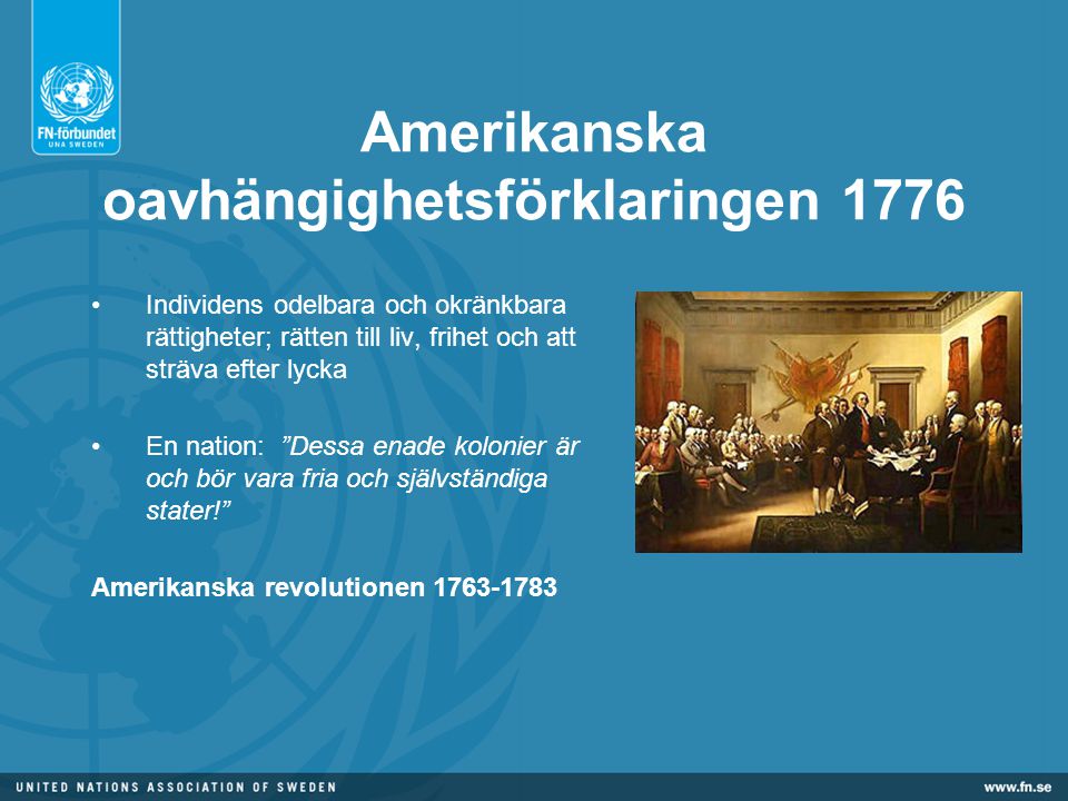 Amerikanska oavhängighetsförklaringen 1776