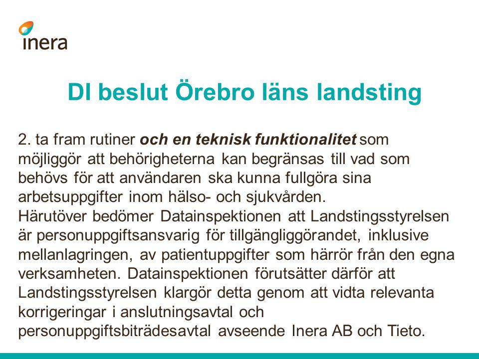 DI beslut Örebro läns landsting