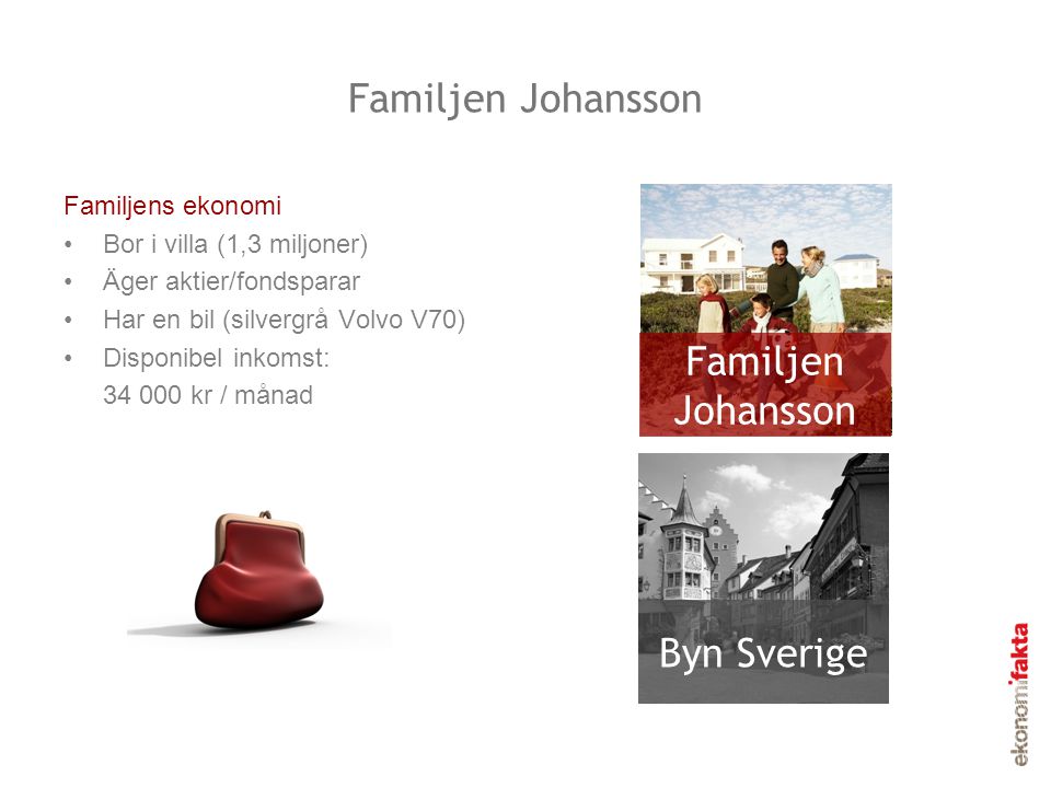 Familjen Johansson Familjen Johansson Byn Sverige Familjens ekonomi