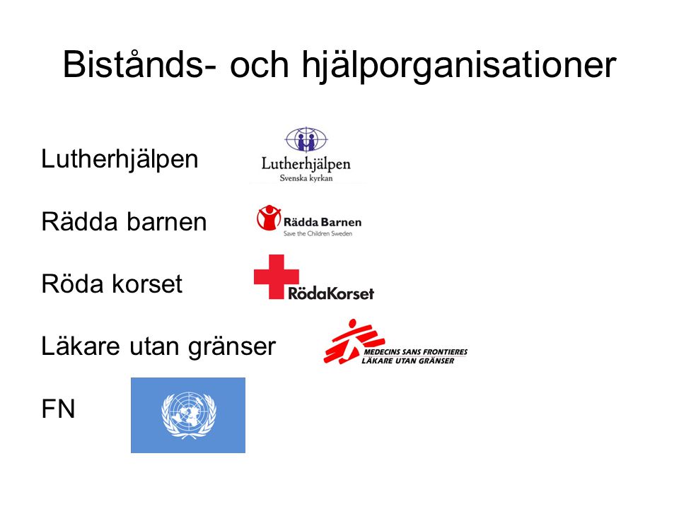 Bistånds- och hjälporganisationer