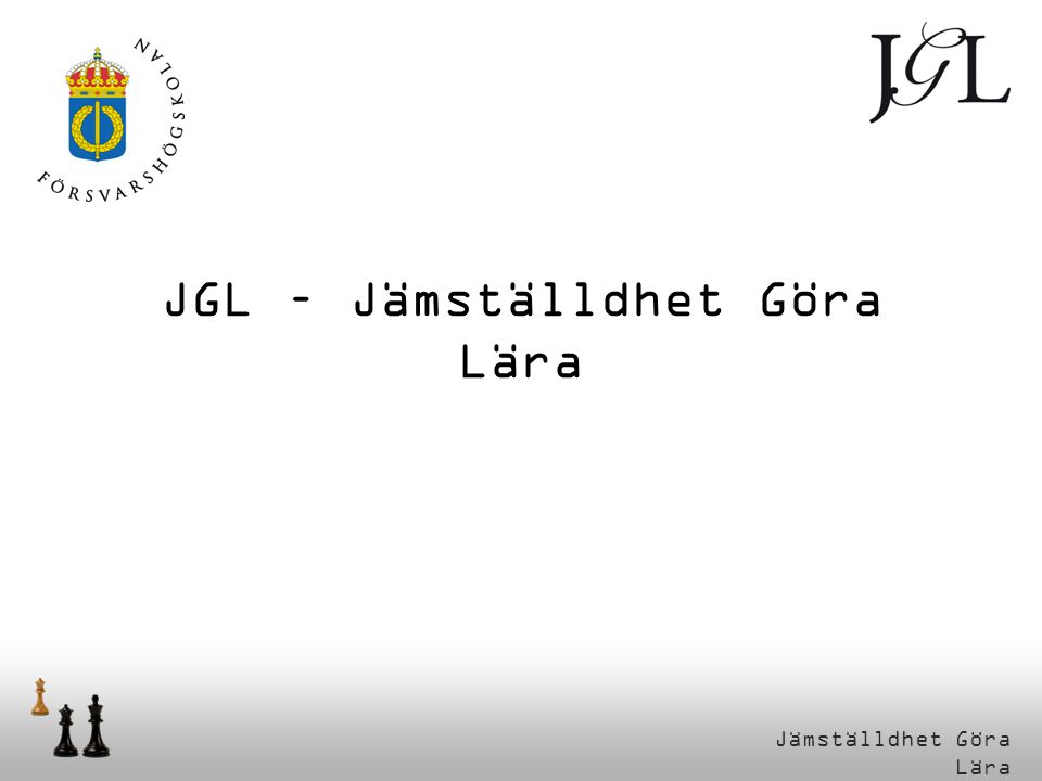 JGL – Jämställdhet Göra Lära