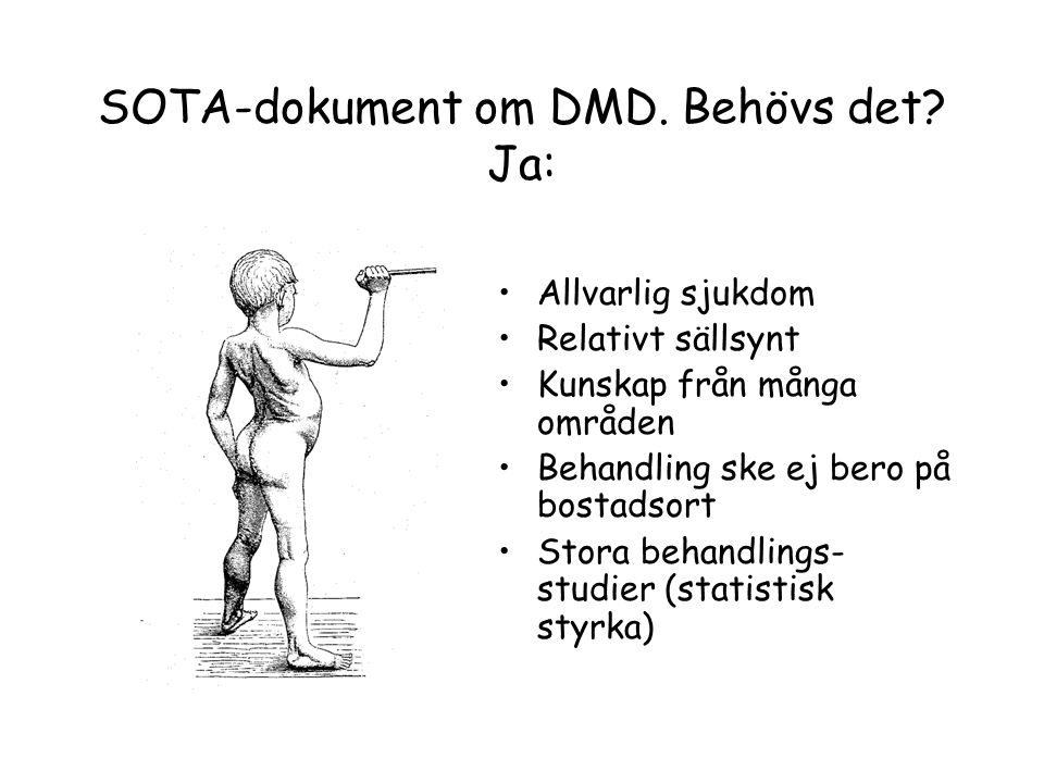 SOTA-dokument om DMD. Behövs det Ja: