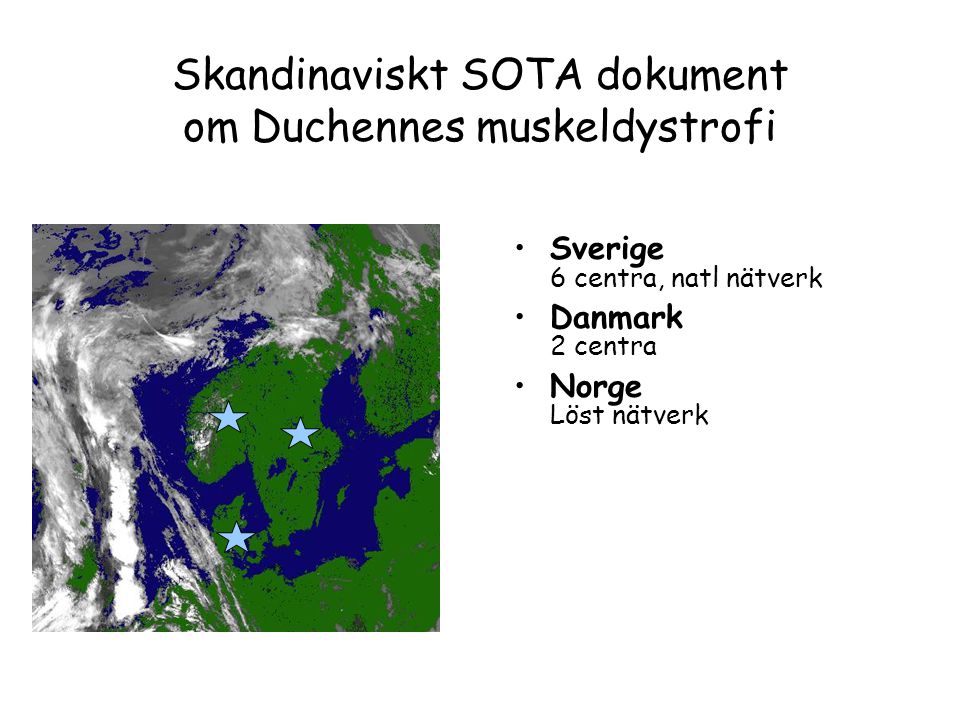 Skandinaviskt SOTA dokument om Duchennes muskeldystrofi