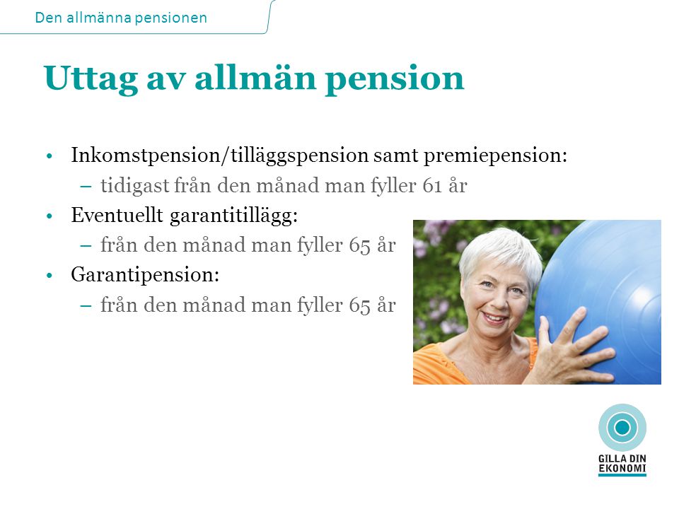 Uttag av allmän pension