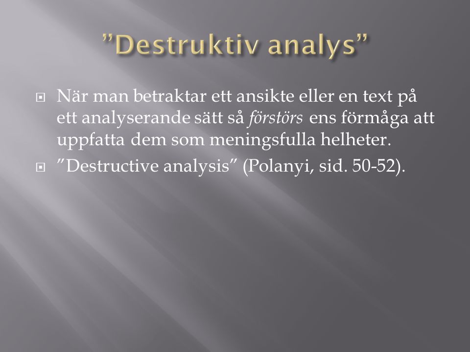 Destruktiv analys