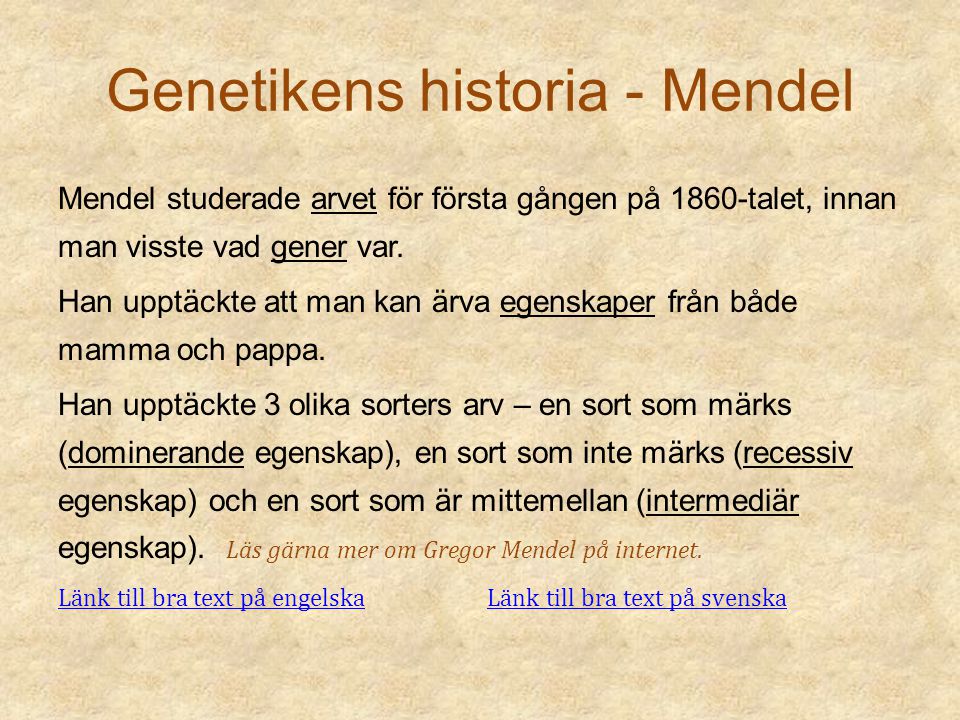 Genetikens historia - Mendel