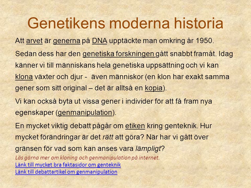 Genetikens moderna historia
