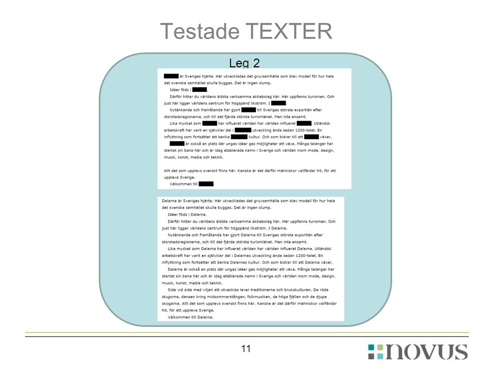 Testade TEXTER Leg 2 11