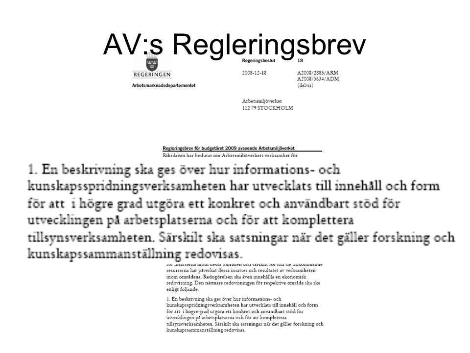 AV:s Regleringsbrev