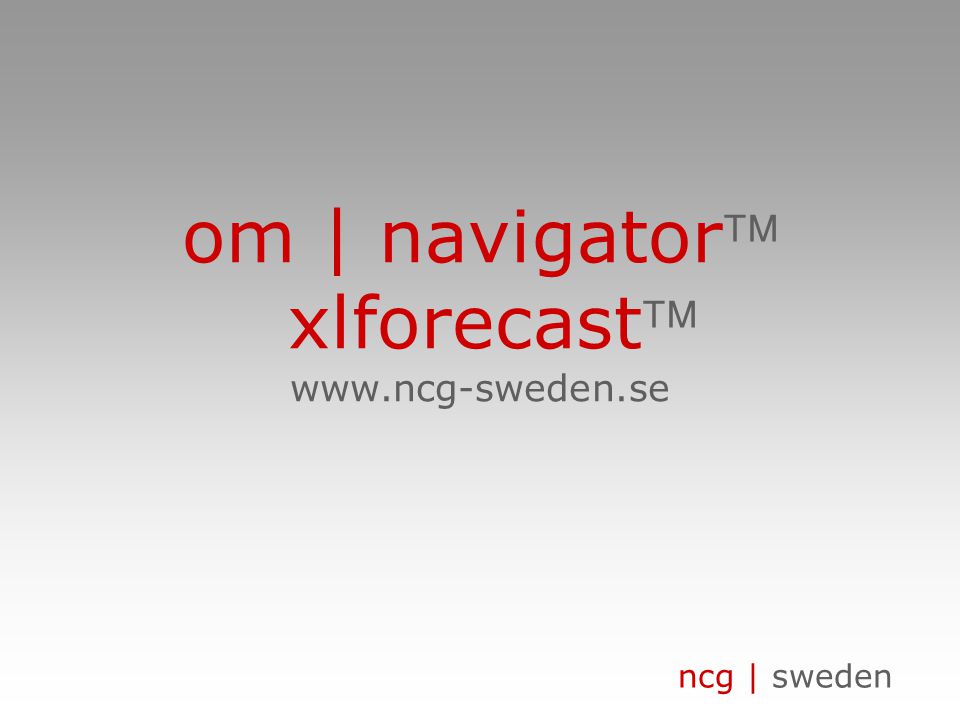 om | navigator xlforecast