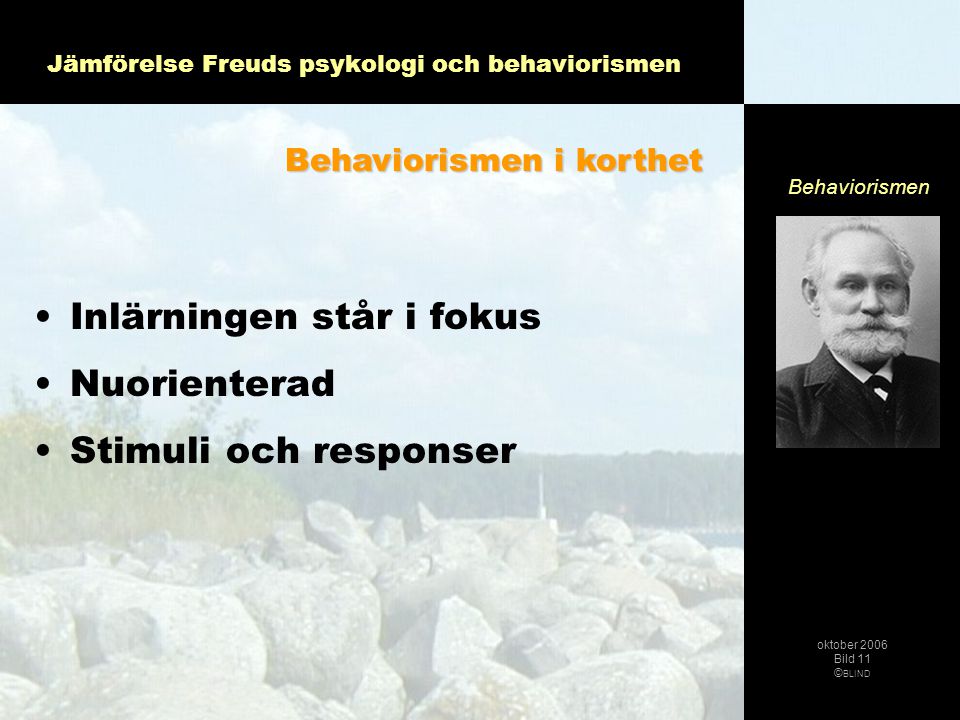 Jämförelse Freuds psykologi och behaviorismen