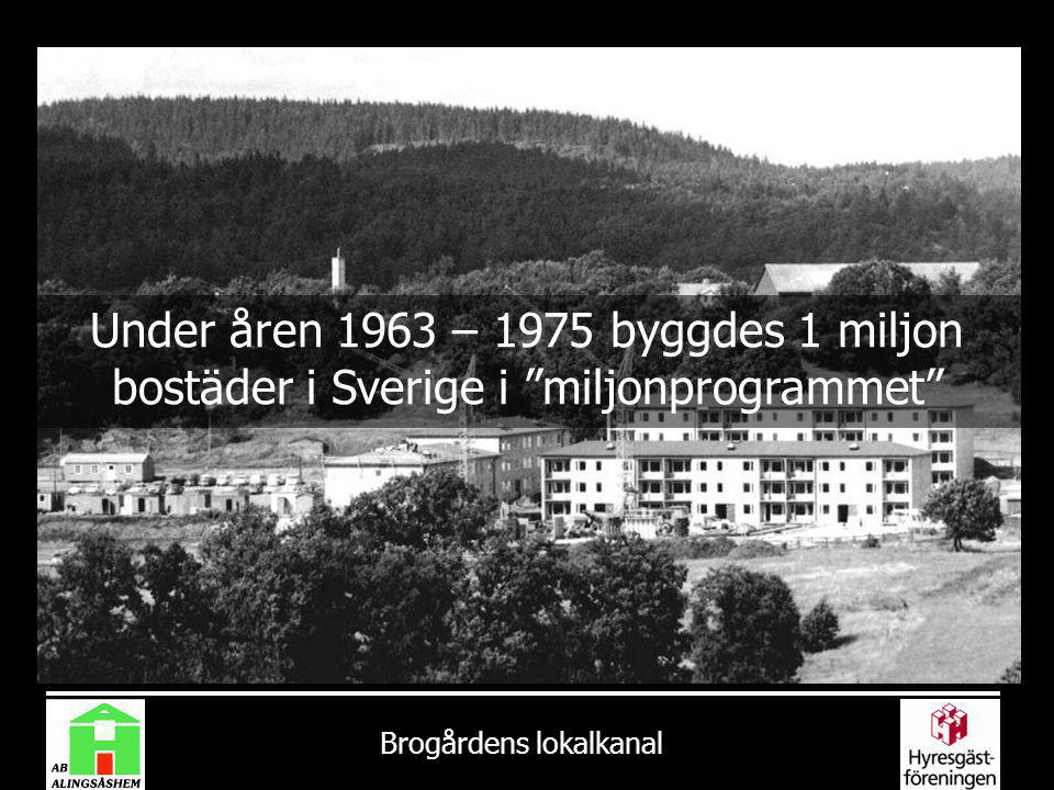Under åren 1963 – 1975 byggdes 1 miljon bostäder i Sverige i miljonprogrammet