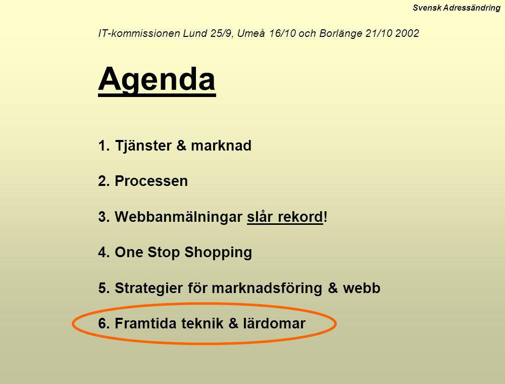 IT-kommissionen Lund 25/9, Umeå 16/10 och Borlänge 21/ Agenda 1