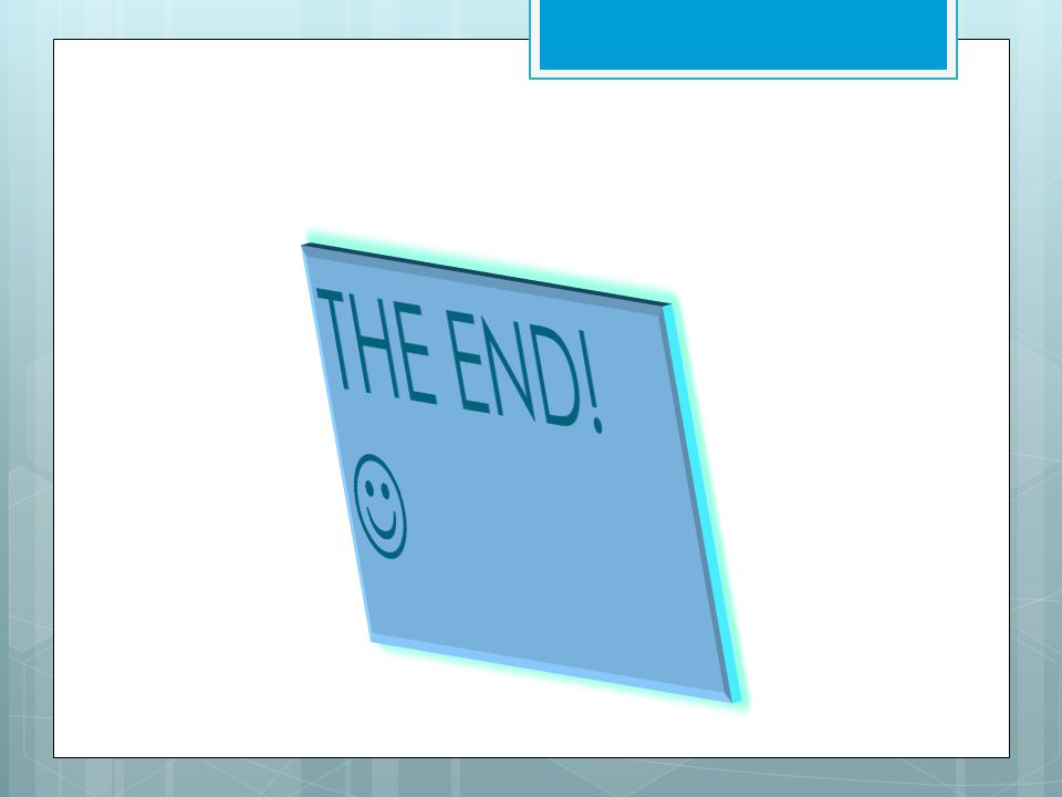 THE END! 