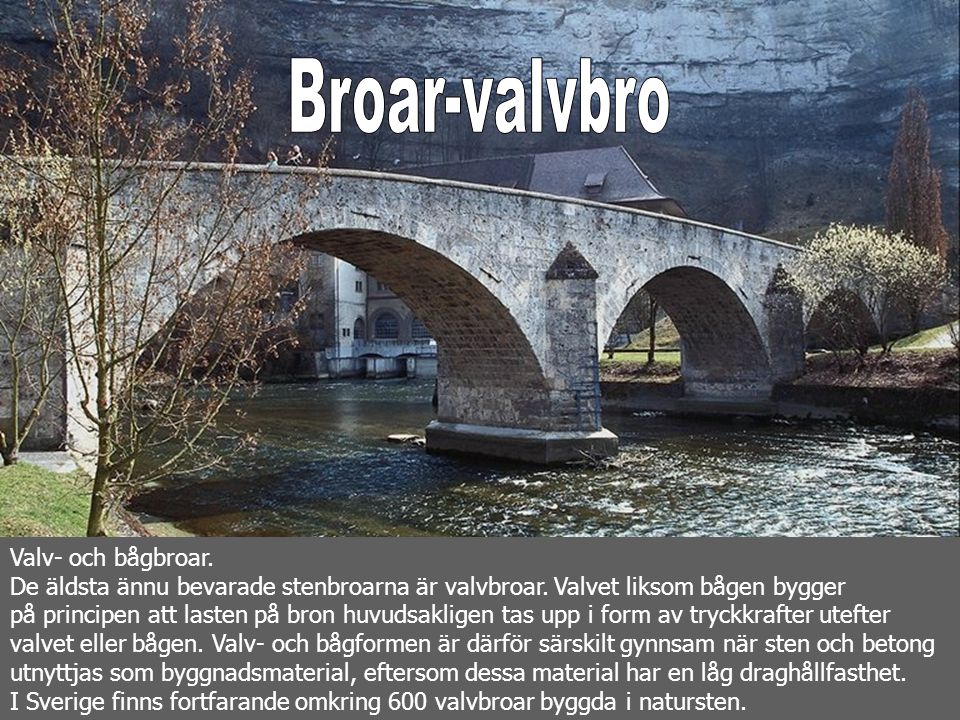 Broar-valvbro Valv- och bågbroar.