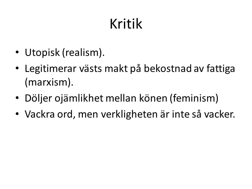 Kritik Utopisk (realism).