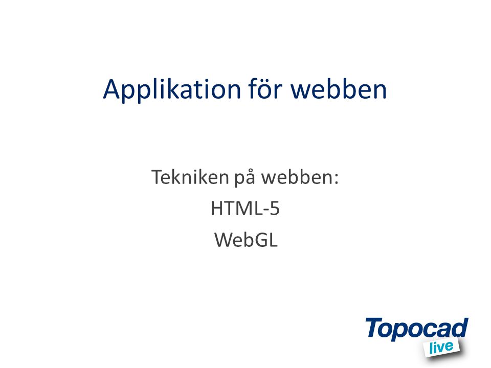 Applikation för webben