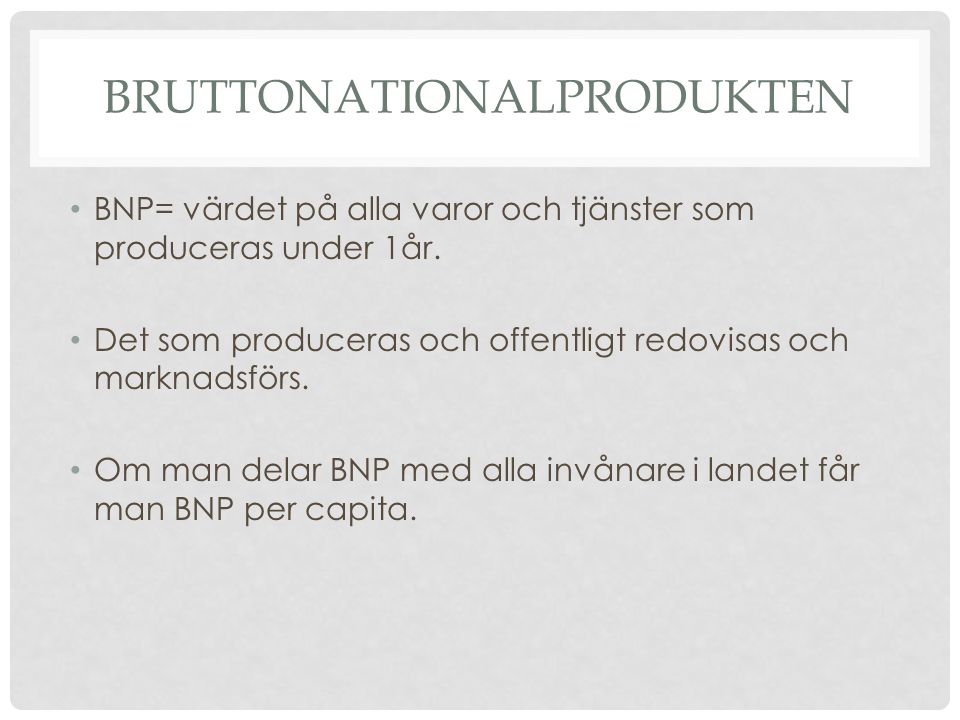 Bruttonationalprodukten