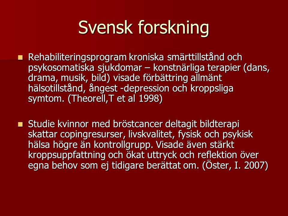 Svensk forskning