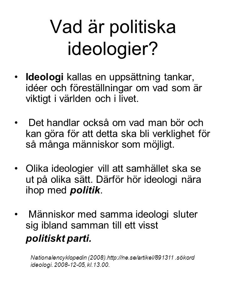 Vad är politiska ideologier