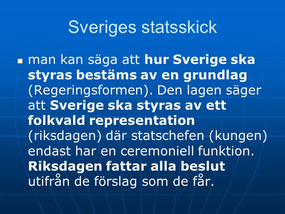 Sveriges statsskick