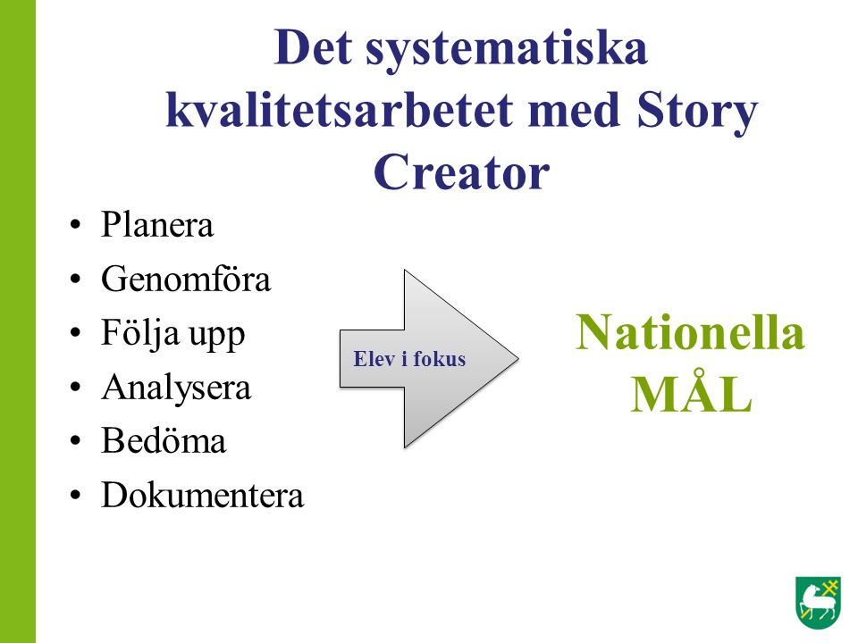 Det systematiska kvalitetsarbetet med Story Creator