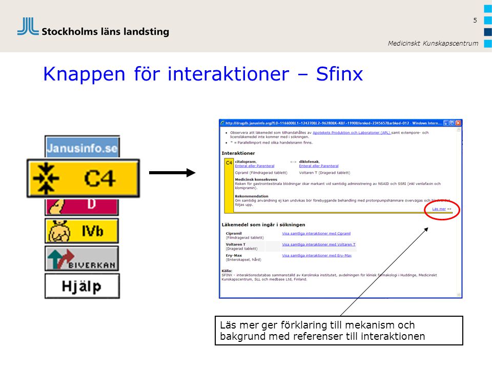Knappen för interaktioner – Sfinx