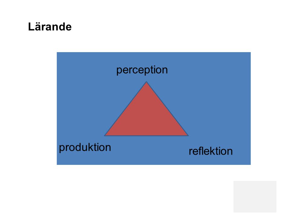 Lärande perception produktion reflektion