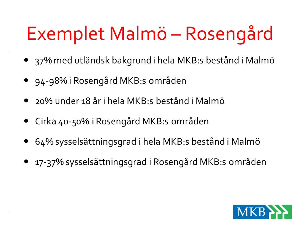 Exemplet Malmö – Rosengård