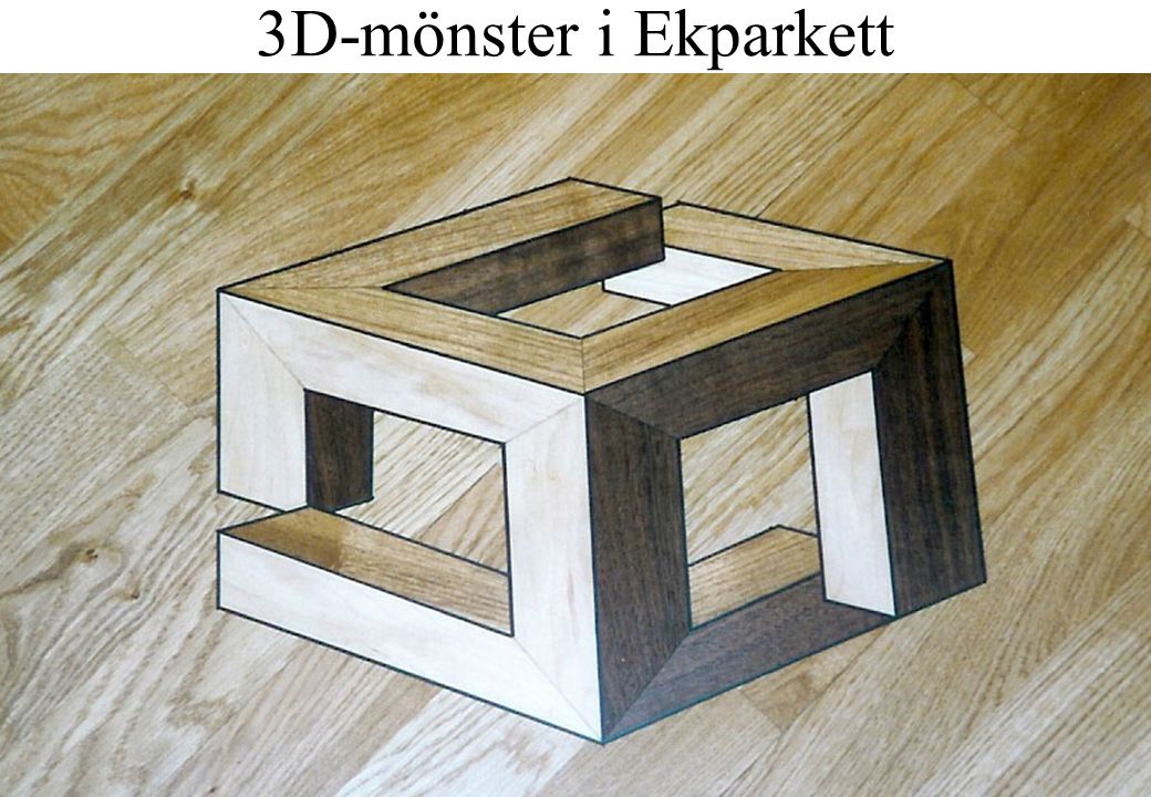 3D-mönster i Ekparkett