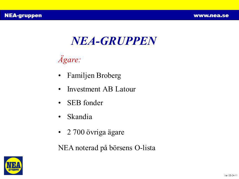 NEA-GRUPPEN Ägare: Familjen Broberg Investment AB Latour SEB fonder