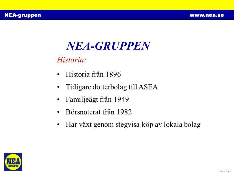 NEA-GRUPPEN Historia: Historia från 1896