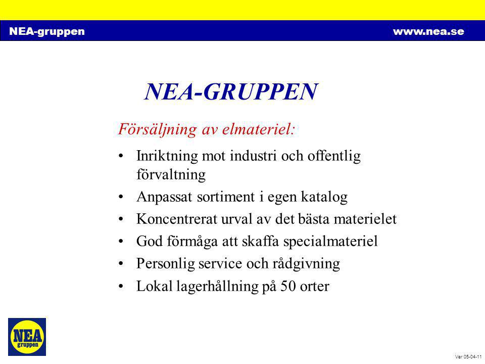 NEA-GRUPPEN Försäljning av elmateriel:
