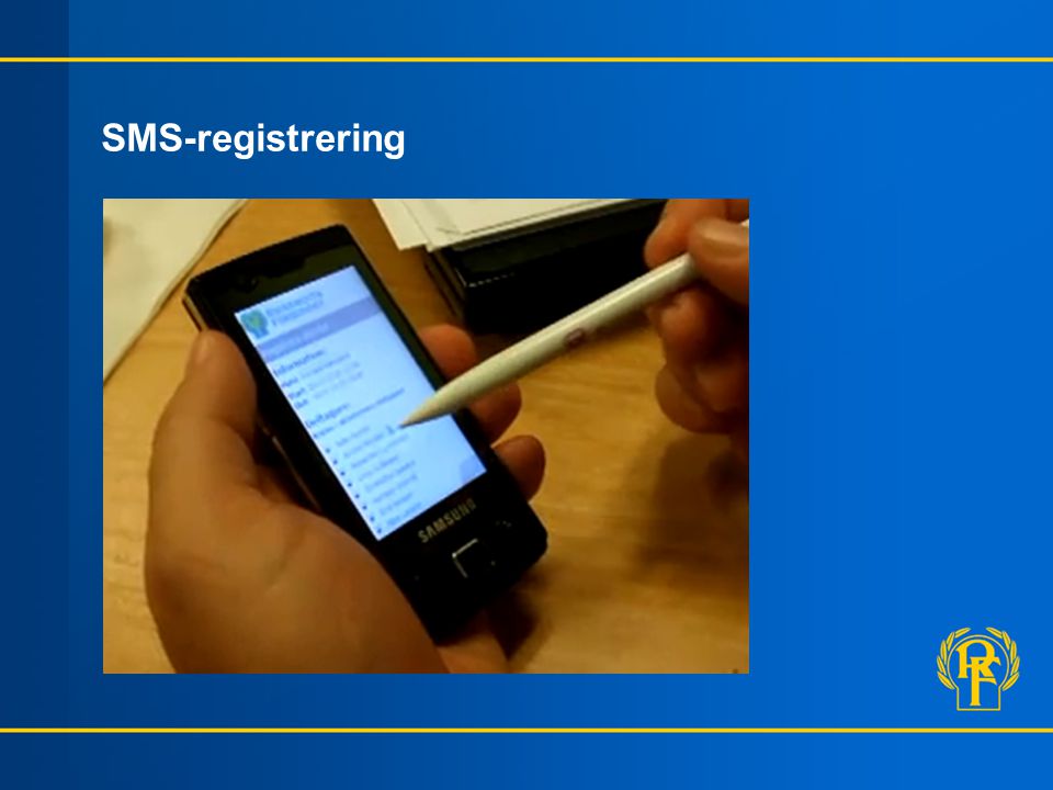 SMS-registrering
