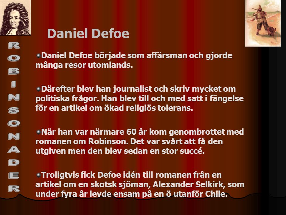 ROBINSONADER Daniel Defoe
