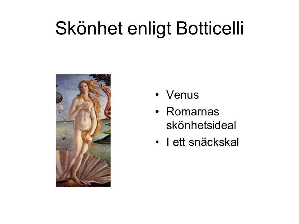 Skönhet enligt Botticelli