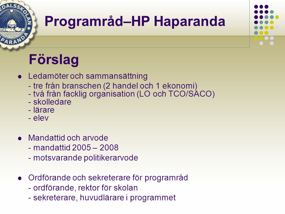 Programråd–HP Haparanda