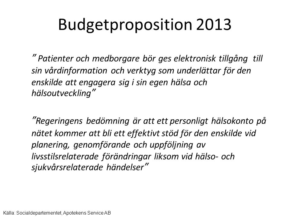 Budgetproposition 2013