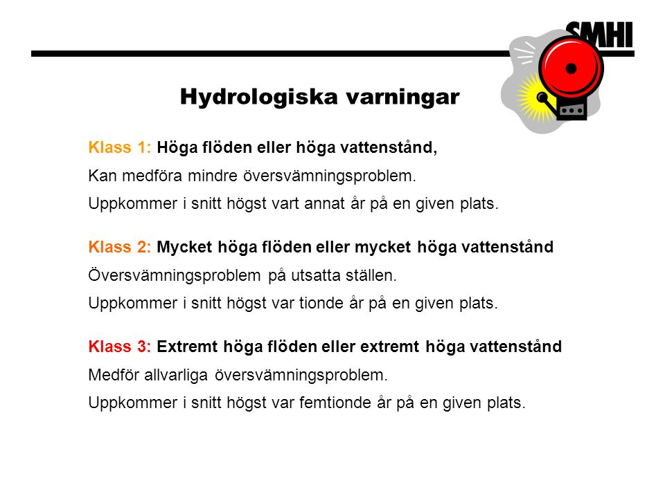 Hydrologiska varningar