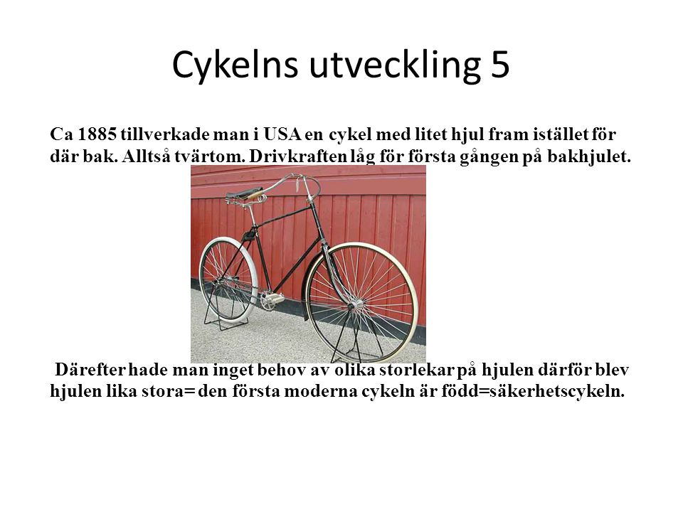 Cykelns utveckling 5