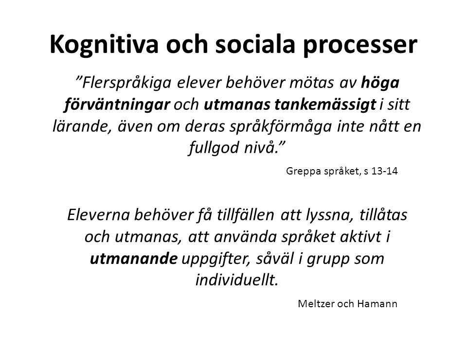 Kognitiva och sociala processer