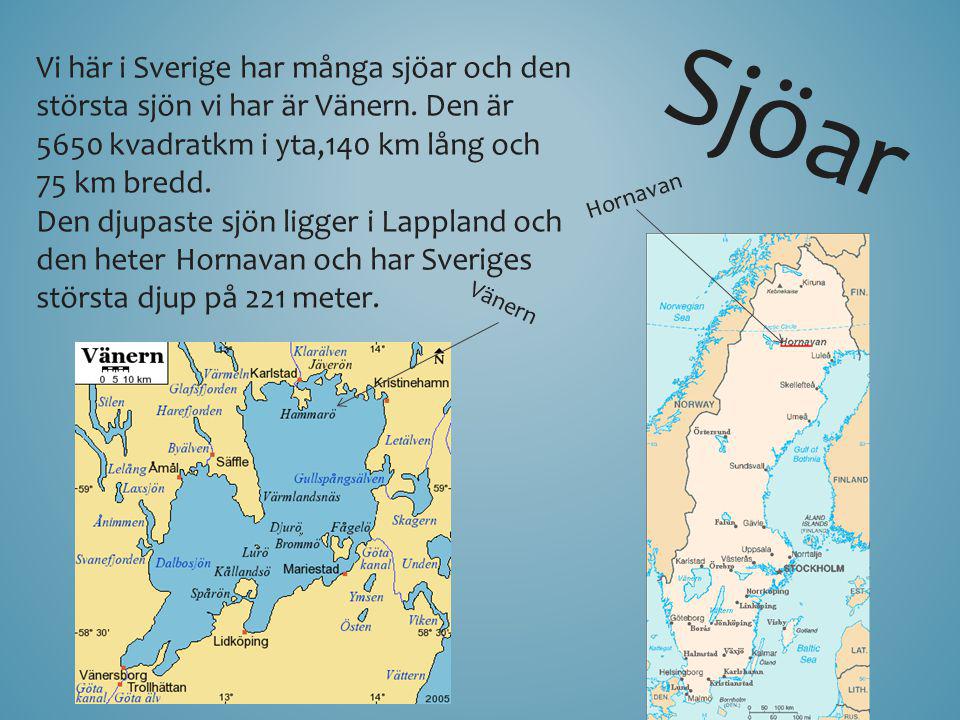 Vi här i Sverige har många sjöar och den största sjön vi har är Vänern