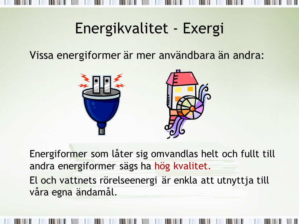 Energikvalitet - Exergi