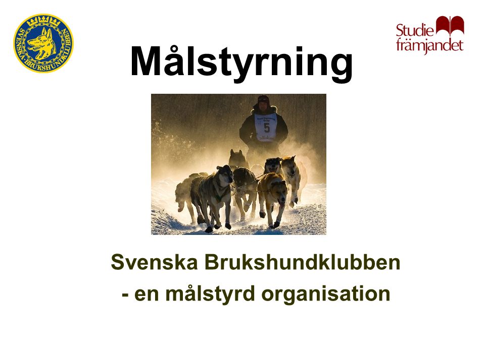 Svenska Brukshundklubben - en målstyrd organisation