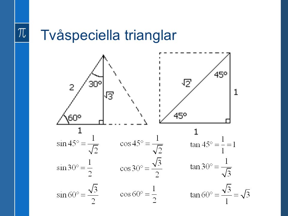 Tvåspeciella trianglar