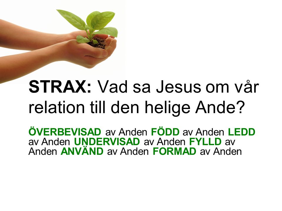 STRAX: Vad sa Jesus om vår relation till den helige Ande